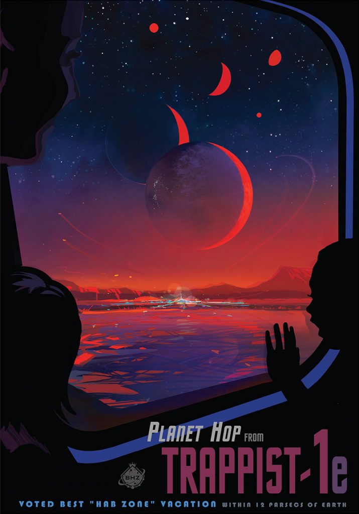 NASA TRAPPIST-1 Travel Poster