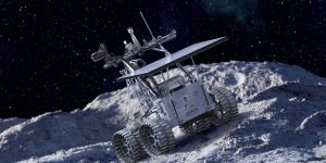 Artists illustration of the Artemis Junior Rover built by Neptec with ODG as a subcontractor