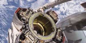 Canadarm2 Latching End Effector as seen on the October 10th, 2017 spacewalk