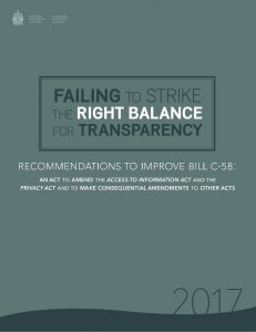 Recommendations to improve bill c-58