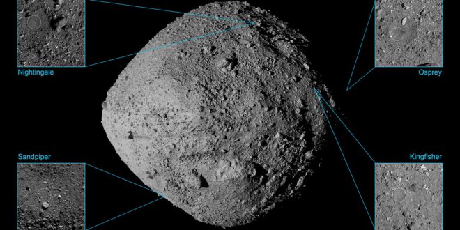 OSIRIS-REx - Asteroid Bennu sample site finalists.