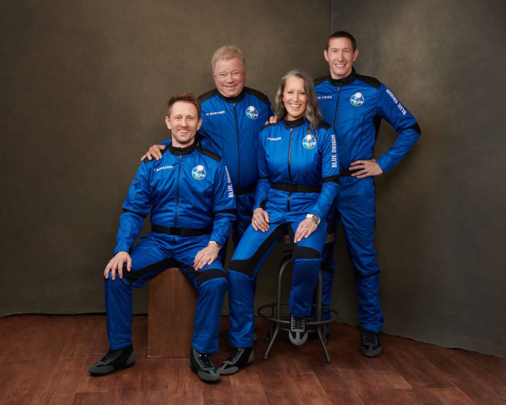 William Shatner (back left), Chris Boshuizen (bottom left), Audrey Powers, and Glen de Vries.