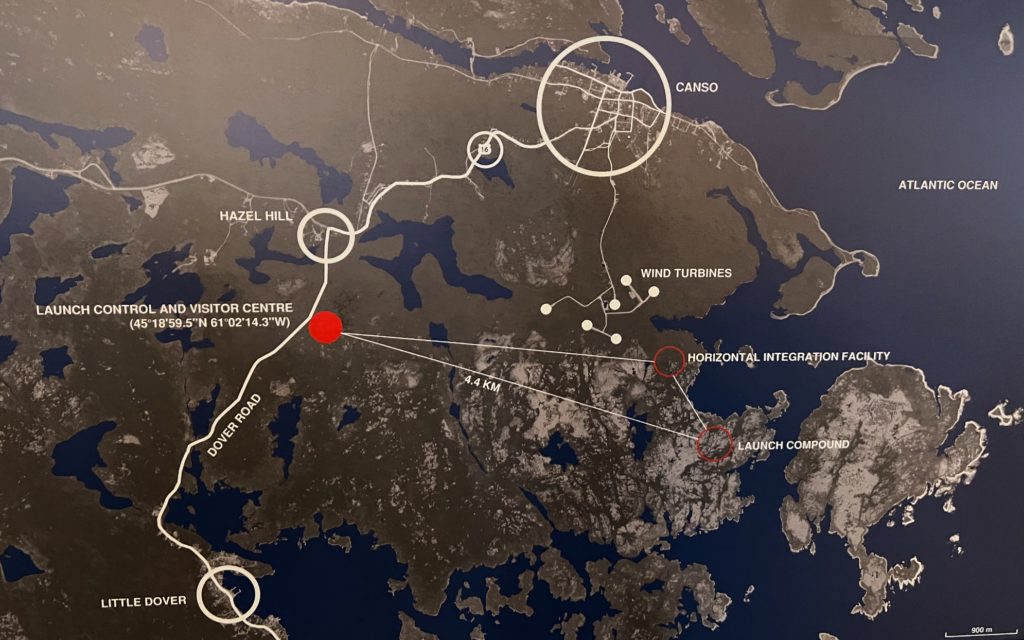 A map of the surrounding area in the Canso area of MLS facilities. Credit: Maritime Launch Services.