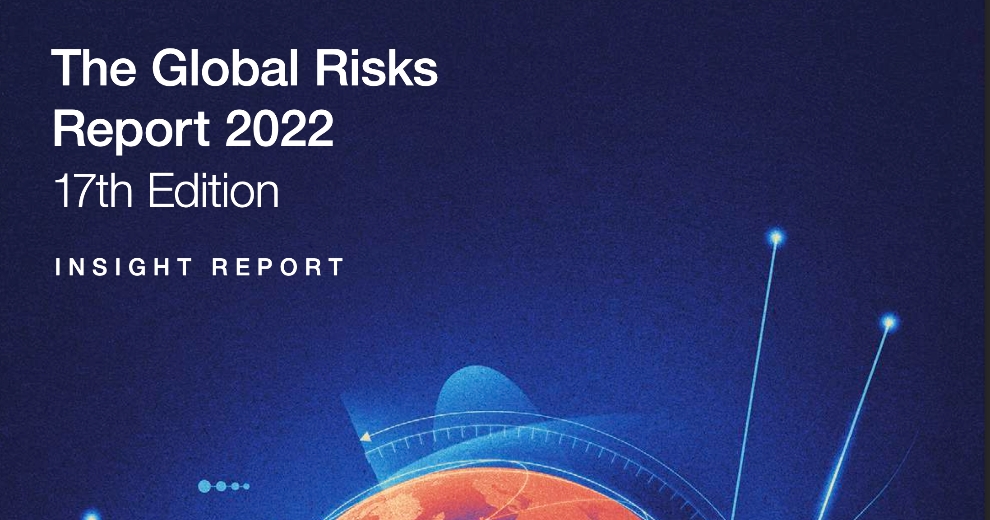 GLOBAL RISKS REPORT 2022 WORLD ECONOMIC FORUM visual data 2