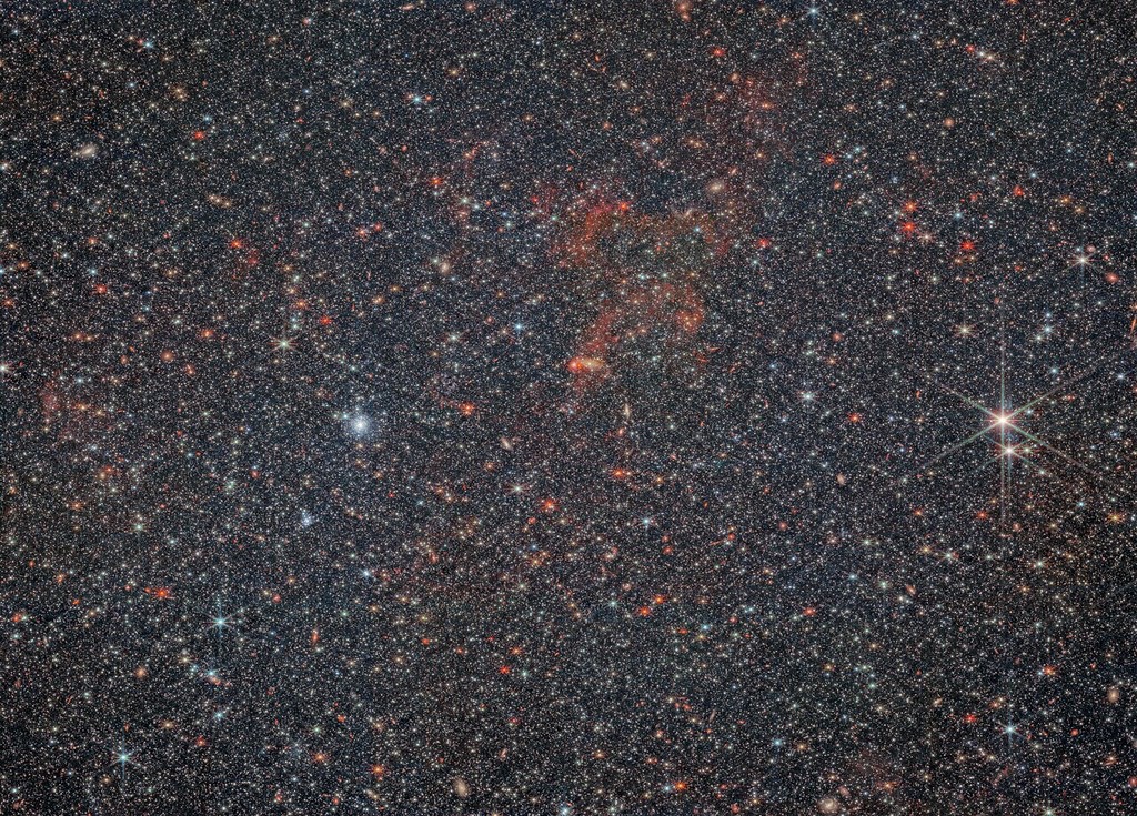 
NIRCam’s view of NGC 6822. Image credit: NASA, ESA, CSA, STScI, Nolan Habel (NASA-JPL).